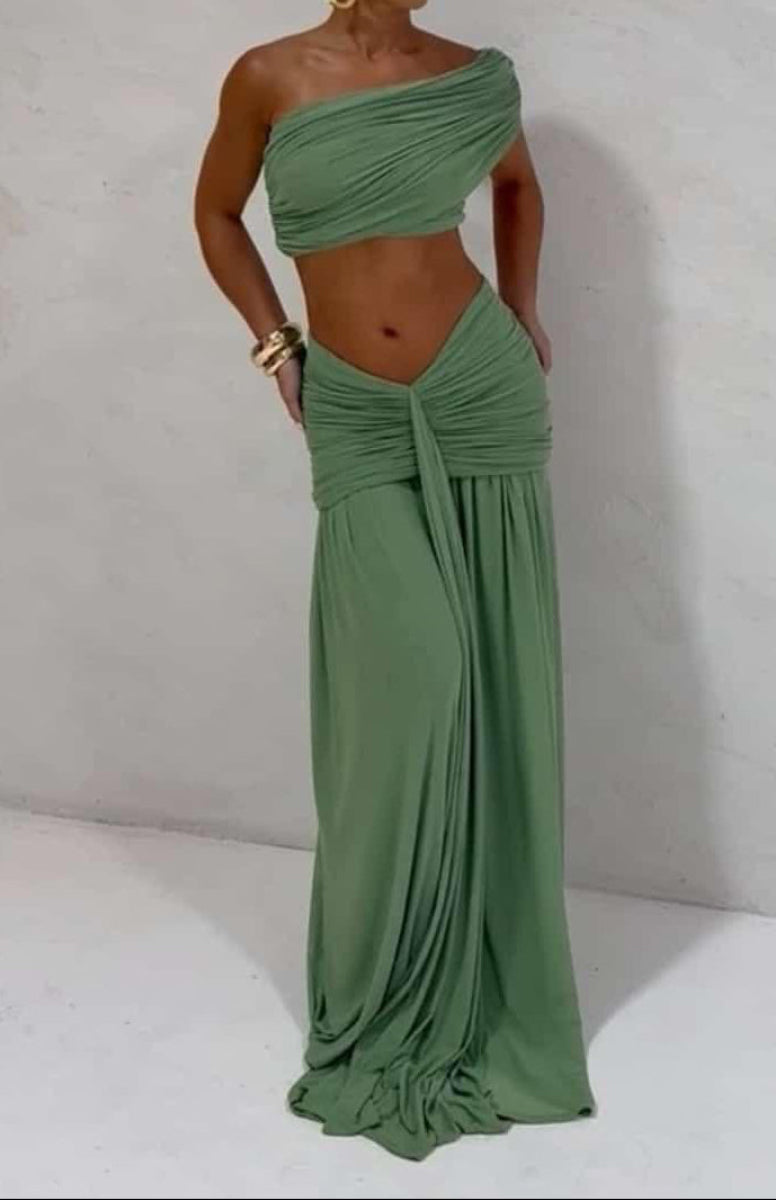 Mint Off Shoulder Set